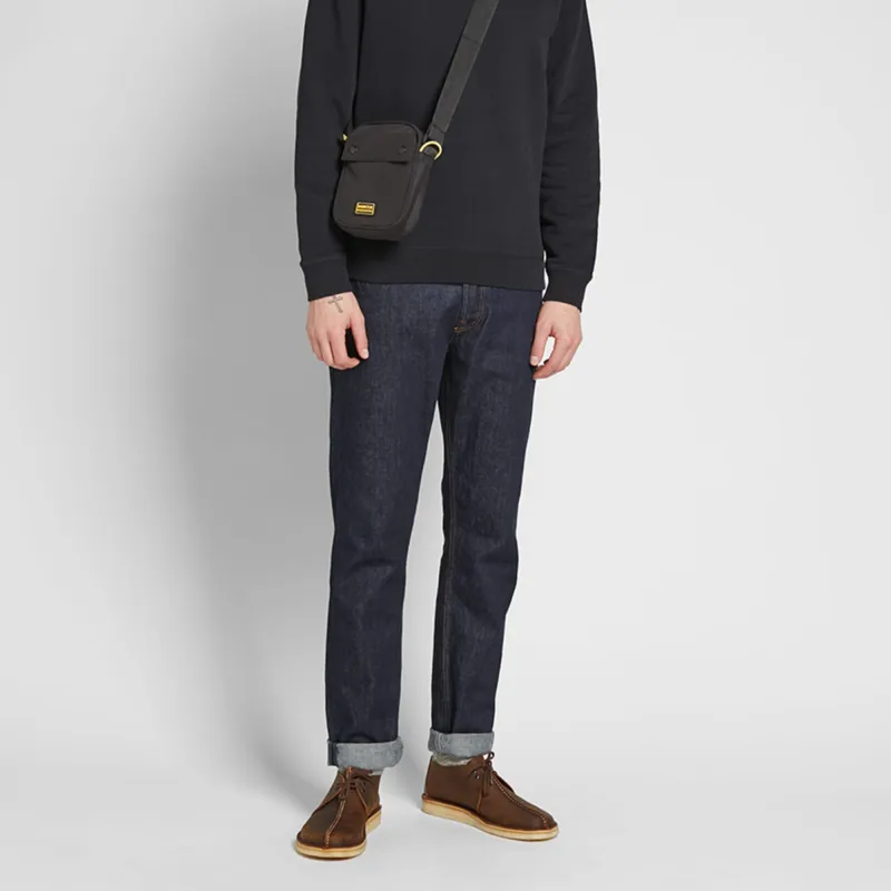 BARBOUR Nylon Shoulder Bag Crossbody Bag Men's Black-4