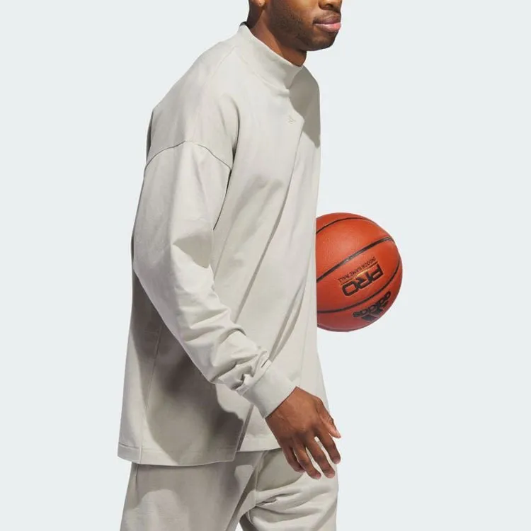 Adidas Basketball Long Sleeve Tee - Beige-6