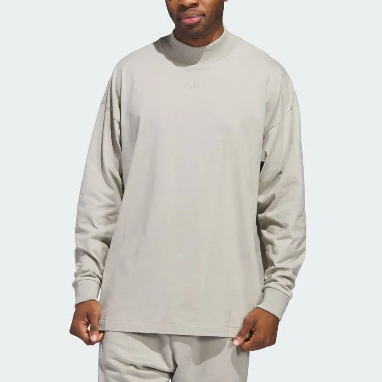 Adidas Basketball Long Sleeve Tee - Beige-4