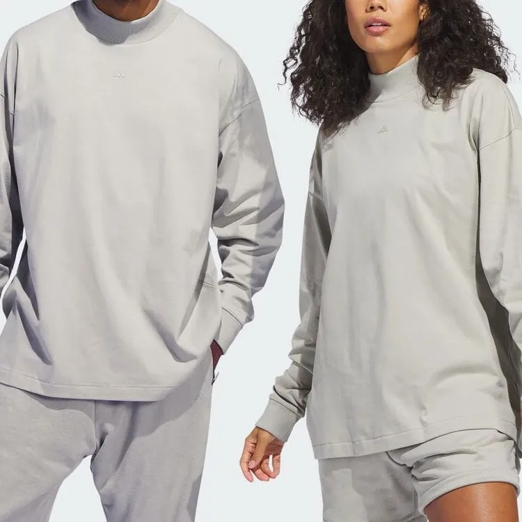 Adidas Basketball Long Sleeve Tee - Beige-2