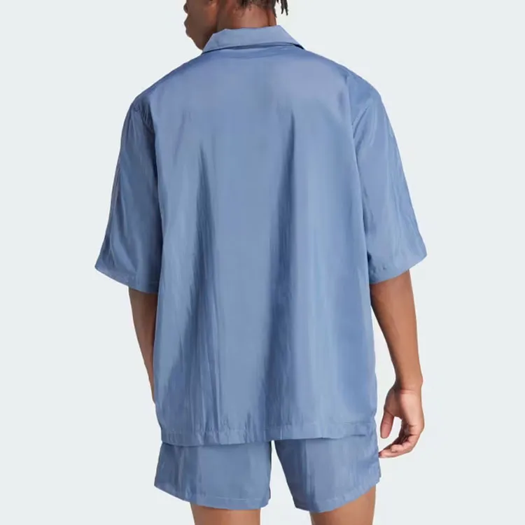 Adidas Originals Fashion Short Sleeve Shirt Shirt Men's Blue-3