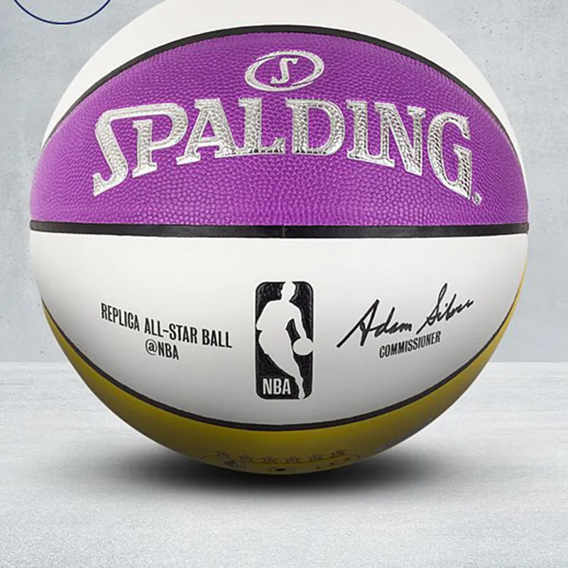 SPALDING NBA Star Series PU Basketball Red Blue Yellow Purple Size 7 Training Unisex-4