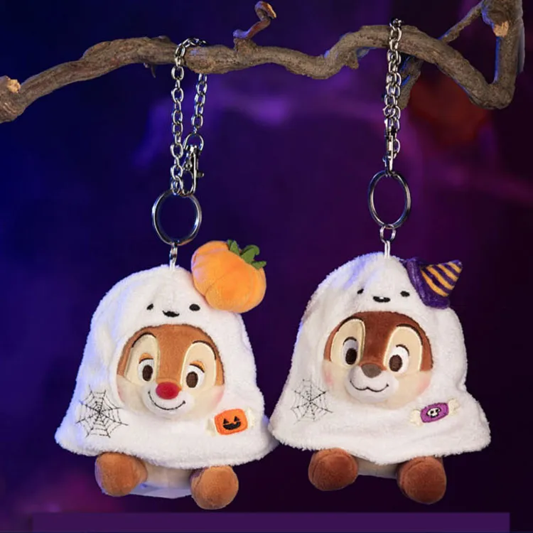Disney Chip 'N Dale 2022 Halloween Mickey Mouse And Friends Collection Dolls Plush Pendant 11cm/12cm Height-1