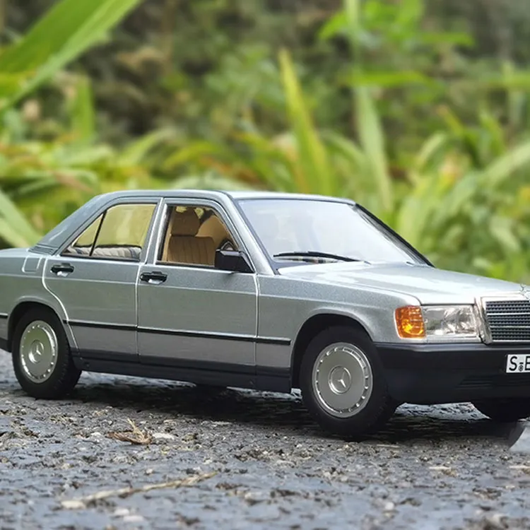 NOREV Mercedes Benz Class C 1984 190E 2.0 No Tail Wing Assembled Models Silver-1