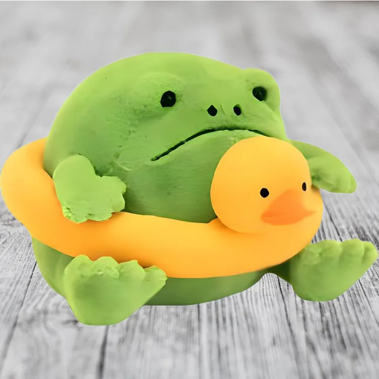 JELLYCAT Amphibian & Reptile Collection Swim Ring Rain Frog Dolls Plush Doll Small Size Tall-2