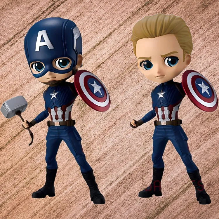 BANPRESTO Captain America Qposket MARVEL Collection Chibi Figures-3