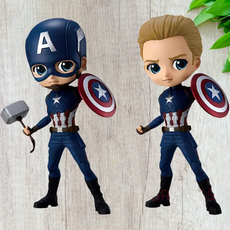 BANPRESTO Captain America Qposket MARVEL Collection Chibi Figures-2