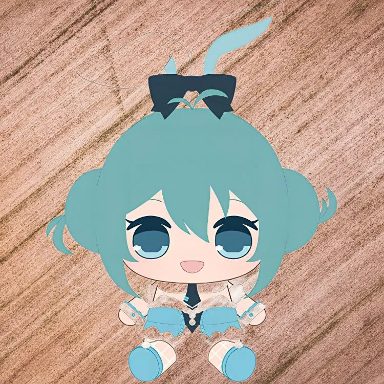FURYU Hatsune Miku, Bunny Girl, Sitting Posture Dolls Plush Doll 25cm High-3