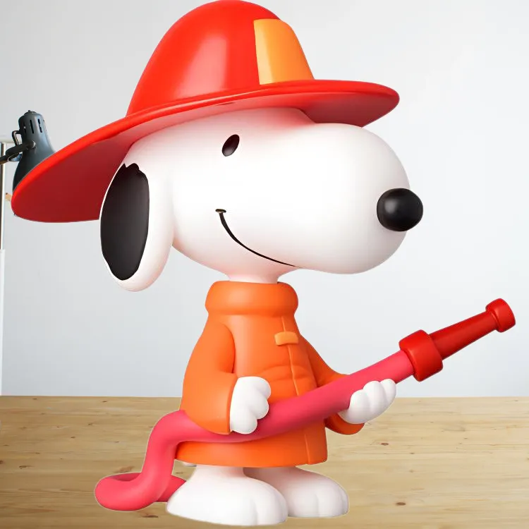 Medicom Toy Snoopy Firefighter Scale Figures 7.2cm-2