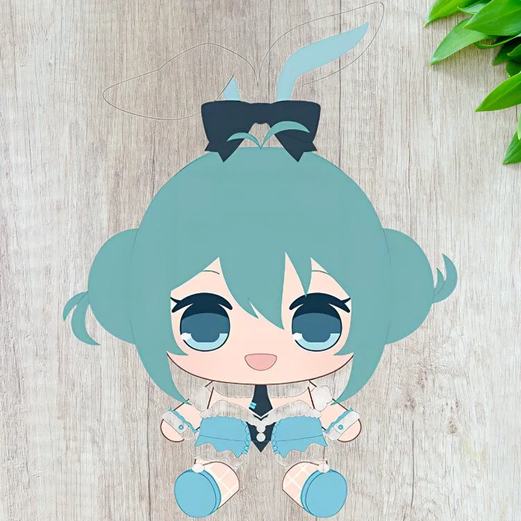 FURYU Hatsune Miku, Bunny Girl, Sitting Posture Dolls Plush Doll 25cm High-2