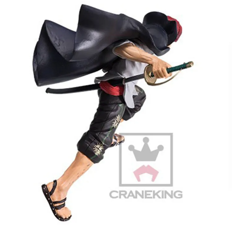 BANPRESTO Shanks Glasses Factory Swordmen Figure One Piece, Red Hair Bonus Gifts 12cm-3
