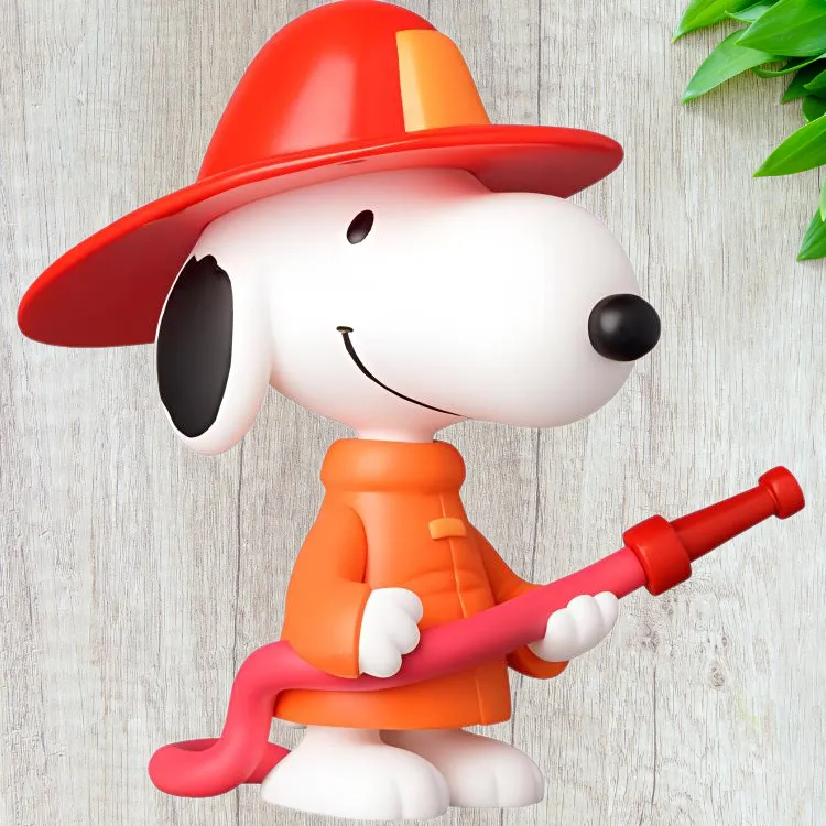 Medicom Toy Snoopy Firefighter Scale Figures 7.2cm-3