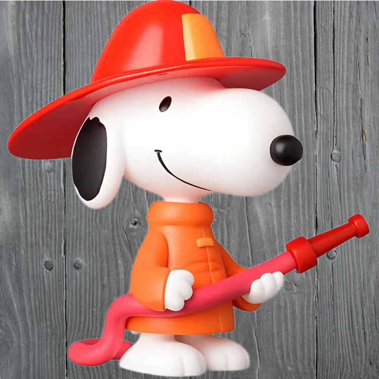 Medicom Toy Snoopy Firefighter Scale Figures 7.2cm-4