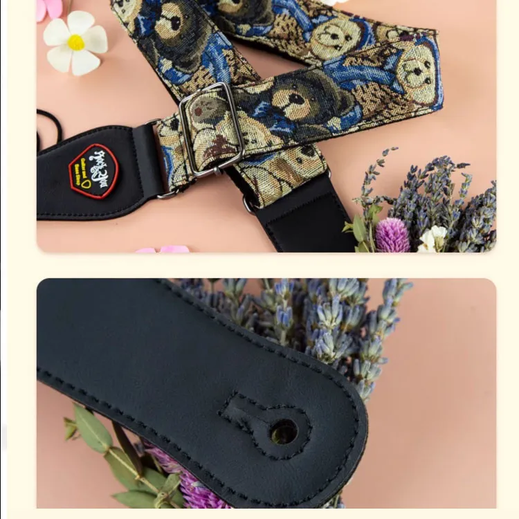NYMAN Bear Strap Cotton Embroidery Appearance Guitar Accessories-2