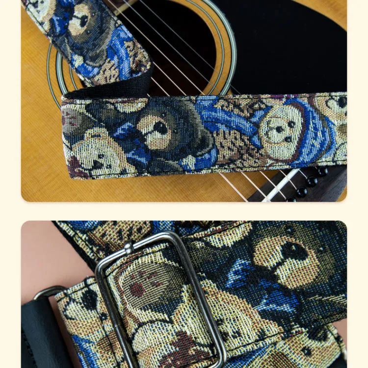 NYMAN Bear Strap Cotton Embroidery Appearance Guitar Accessories-3