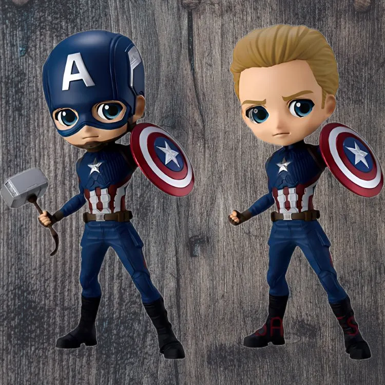 BANPRESTO Captain America Qposket MARVEL Collection Chibi Figures-1