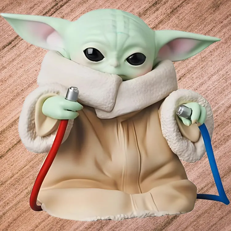 Medicom Toy Grogg Yoda Baby Cable Scale Figures 10cm-3