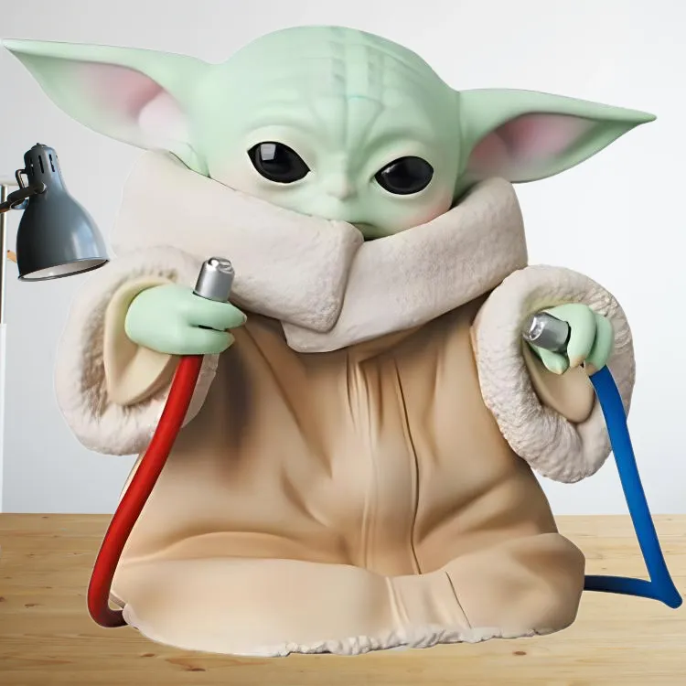 Medicom Toy Grogg Yoda Baby Cable Scale Figures 10cm-1