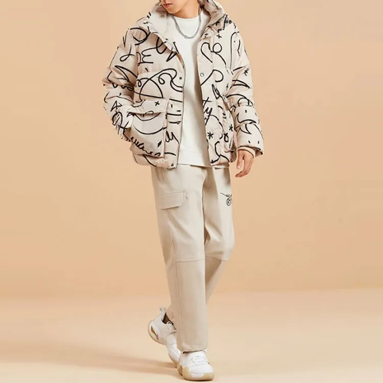 LiNing Casual Pants Winter Unisex Khaki-3