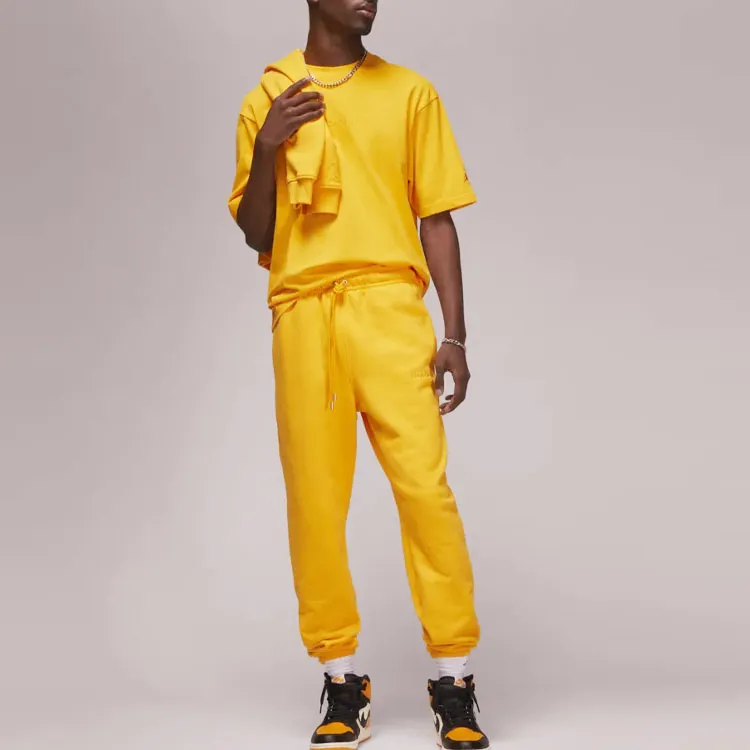 Jordan Wordmark Series Knitted Sweatpants Men Yellow-3