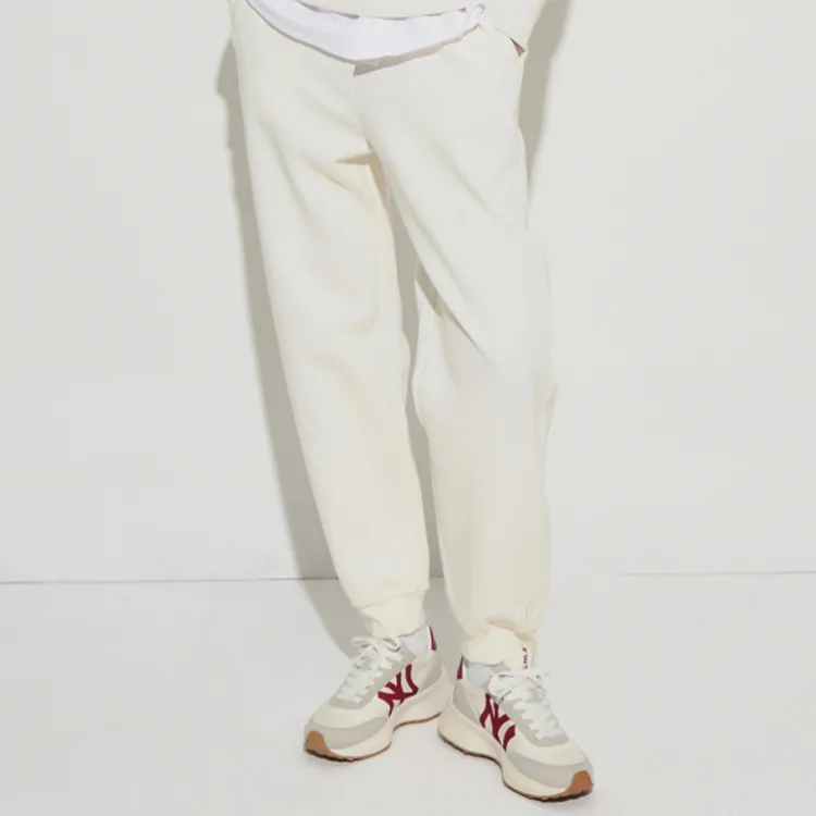 MLB Knitted Sports Pants Unisex Cream-4
