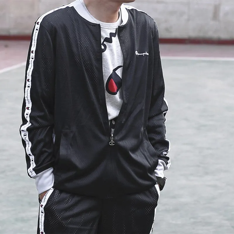 Champion Jacket US Version Unisex Black-4