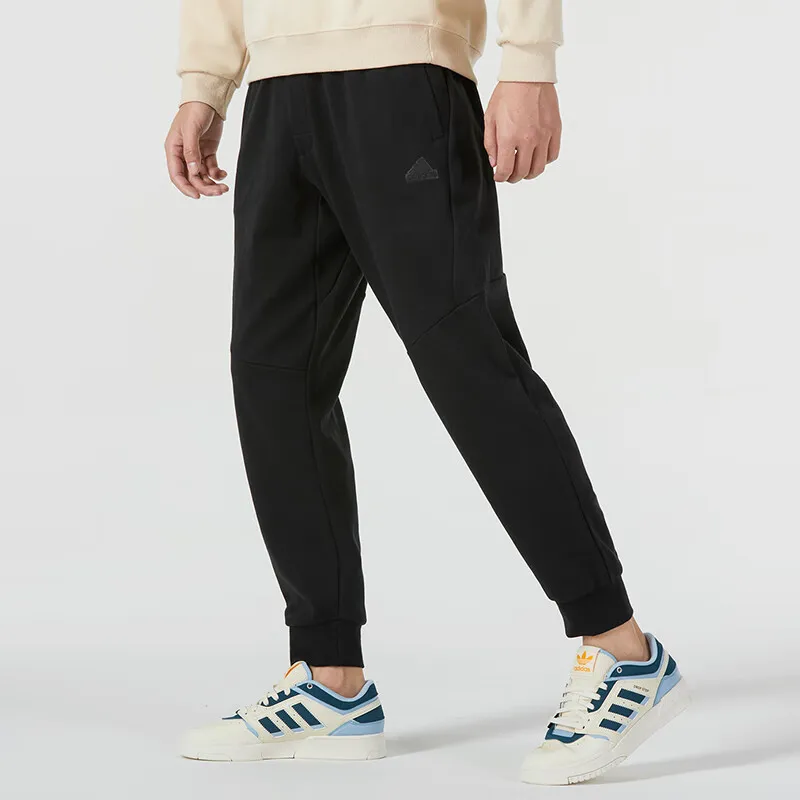 Adidas Knitted Sports Pants Men's Black-4