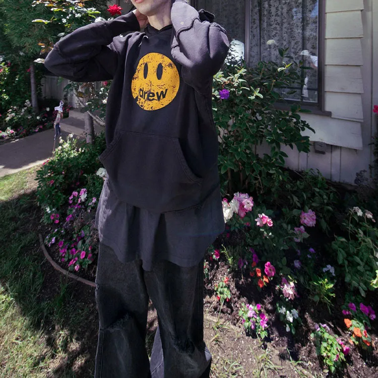 Drew House Smiley Collection Sweatshirts Unisex Black-4