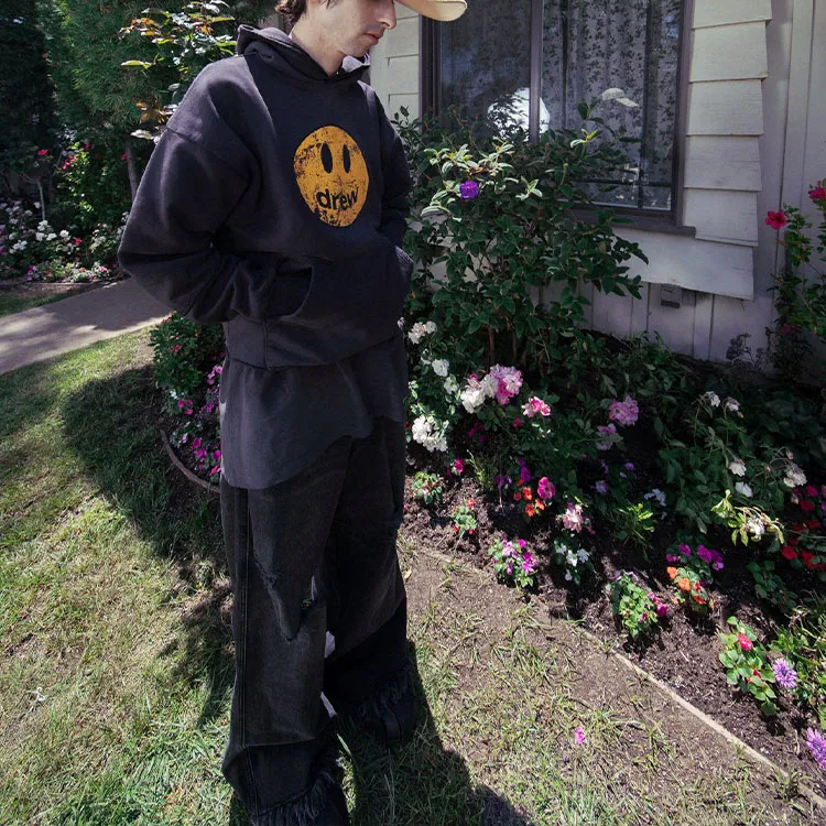 Drew House Smiley Collection Sweatshirts Unisex Black-5