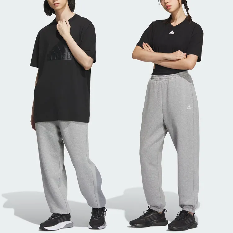 Adidas Knitted Sweatpants Unisex Medium Heather Gray-4