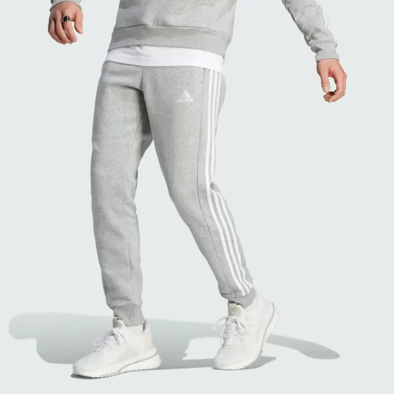 Adidas Essentials Fleece 3 Stripes Tapered Cuff Pants-3