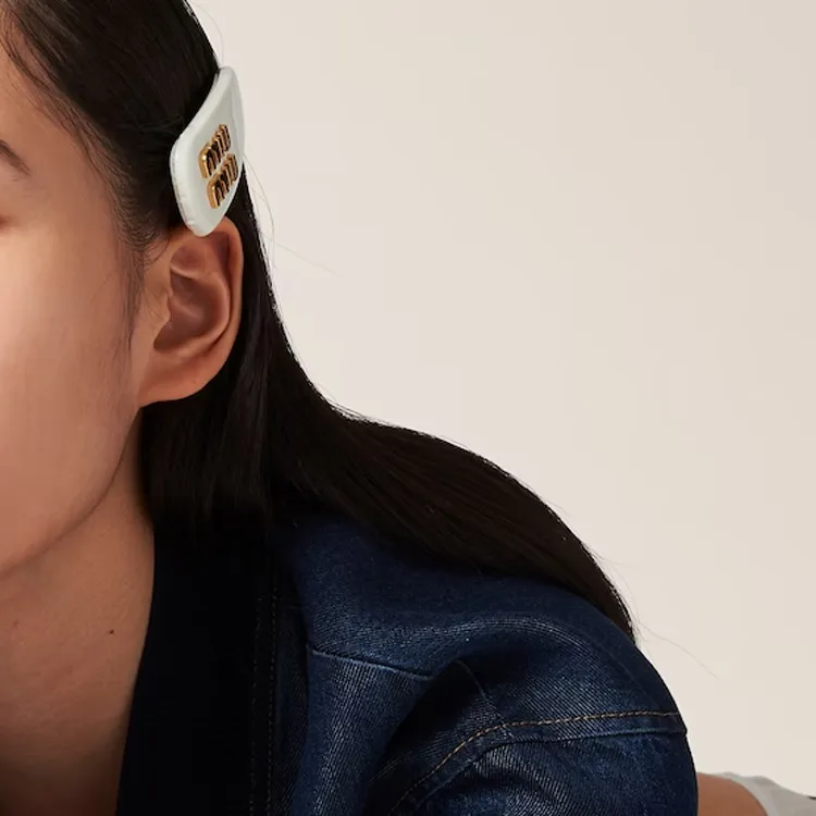 MIU MIU Leather Hair Clip - POIZON