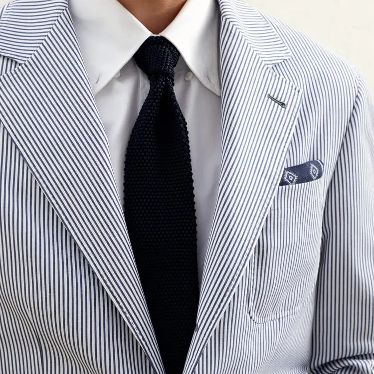 Brunello Cucinelli Square-Tip Knitted Tie-1