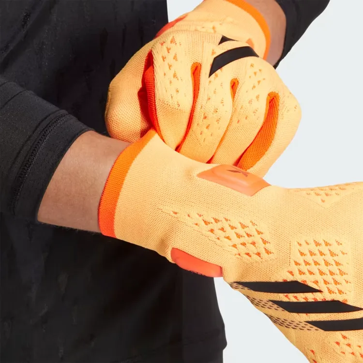 Adidas Polyester, Elastane, Nylon, Rubber Foam Sports Gloves Men's Orange-1