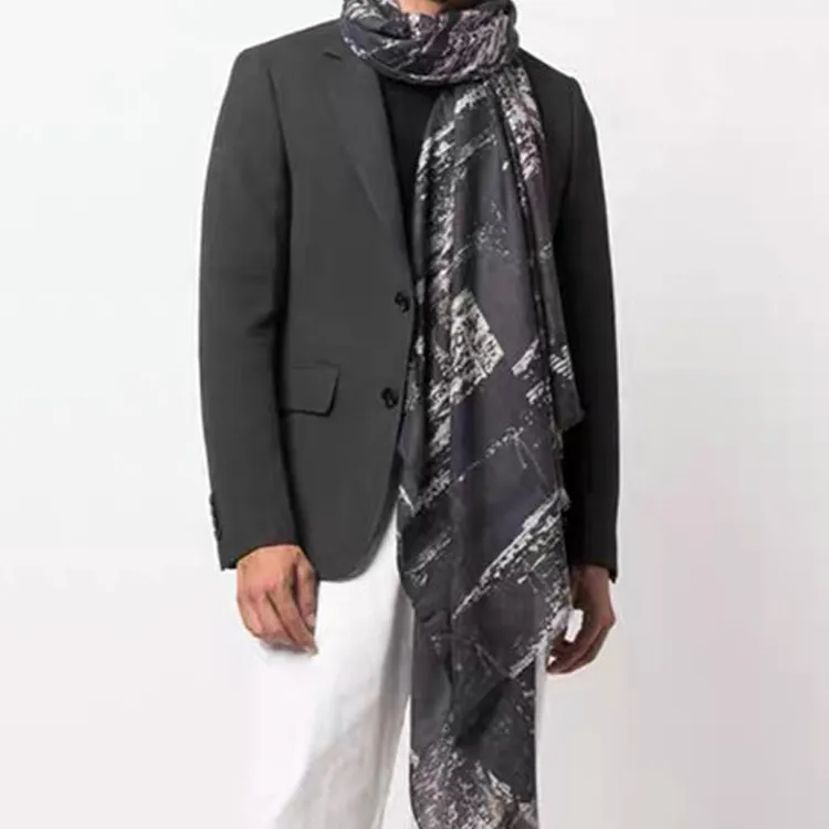 EMPORIO ARMANI Knit Scarves Men's Black-2