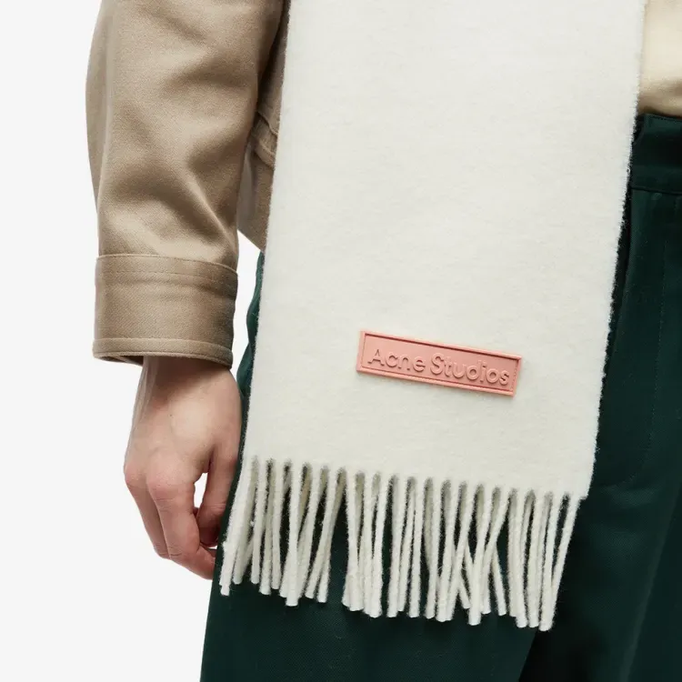 Acne Studios Logo appliqué Wool Scarf-2
