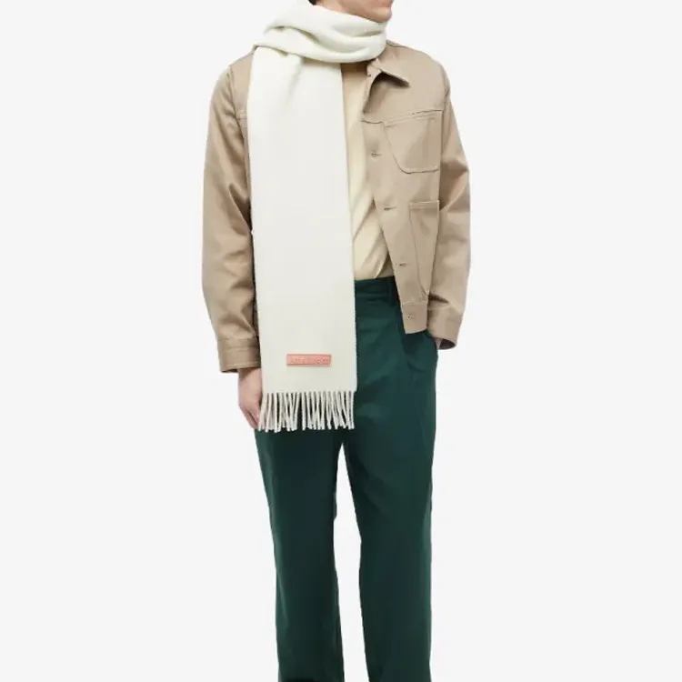 Acne Studios Logo appliqué Wool Scarf-3