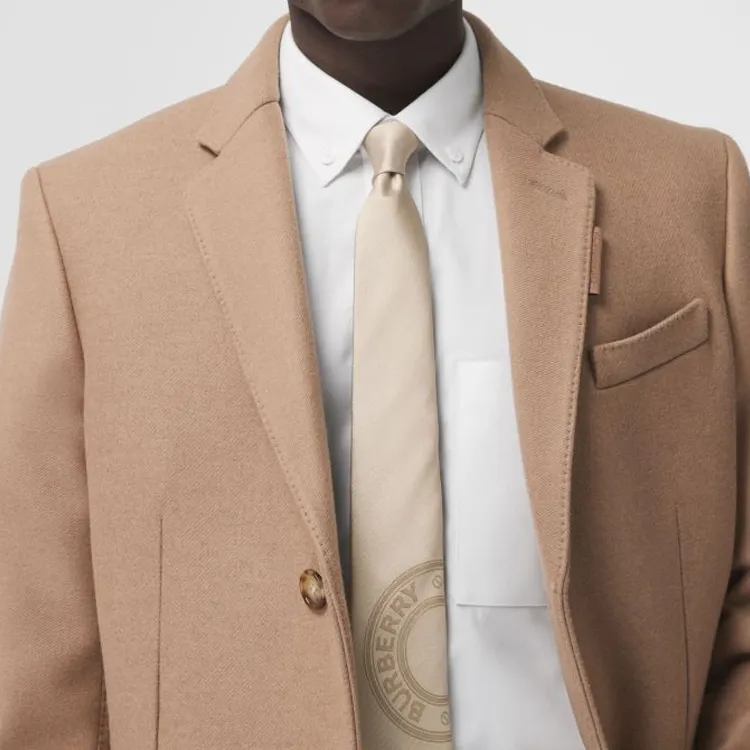 Burberry Silk Ties Unisex Beige-1