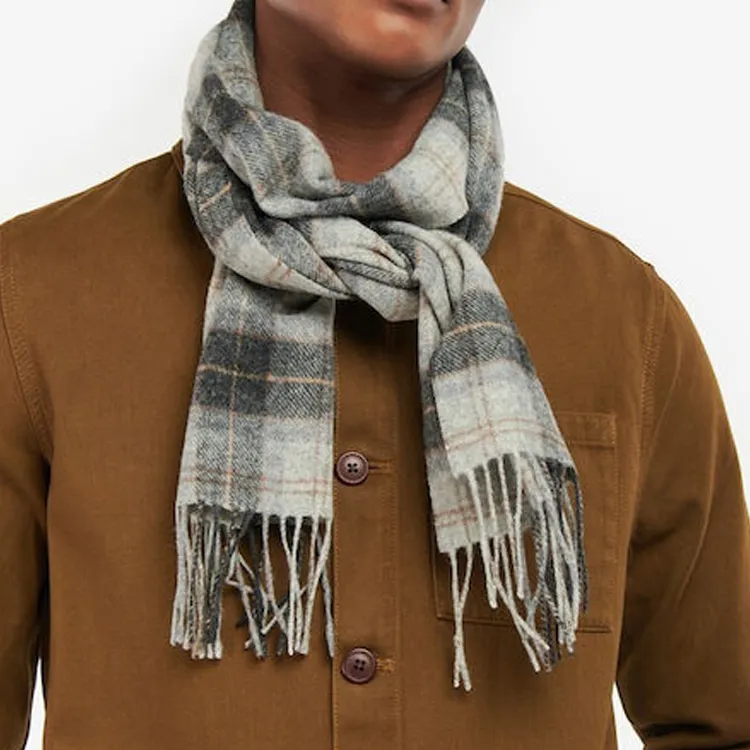 BARBOUR Knit Scarves Men's Gray-4