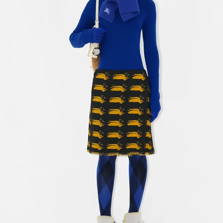 Burberry Knit Gloves Unisex Blue-2