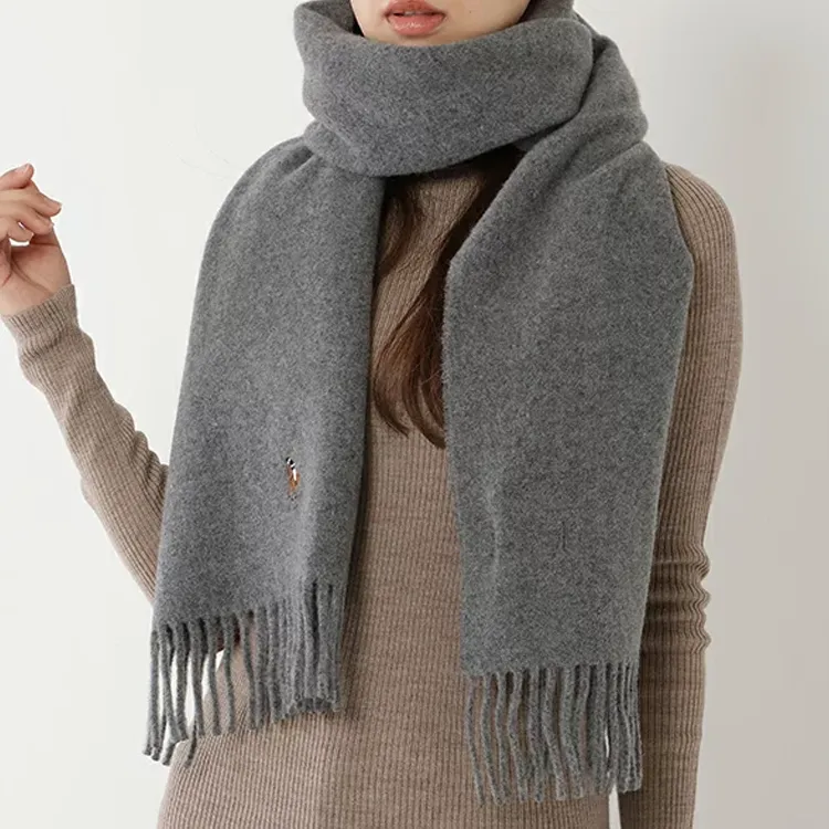 Polo Ralph Lauren Knit Scarves Unisex Gray-3