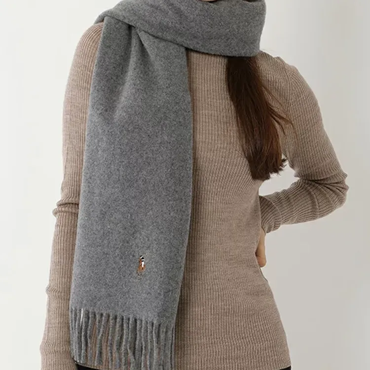 Polo Ralph Lauren Knit Scarves Unisex Gray-1