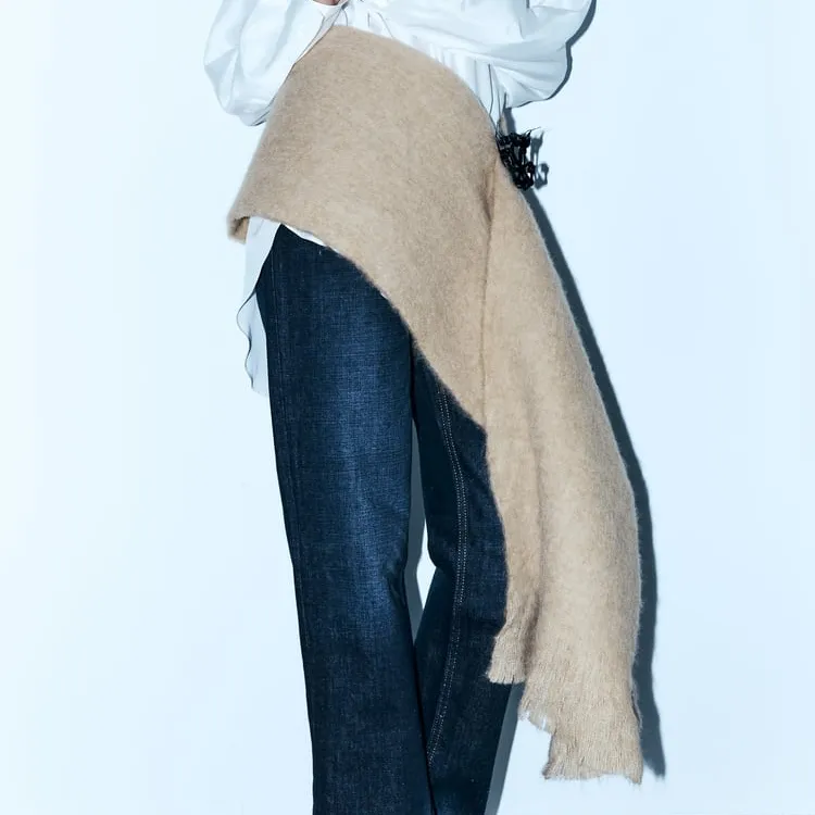 ZARA Knit Scarves Unisex-1