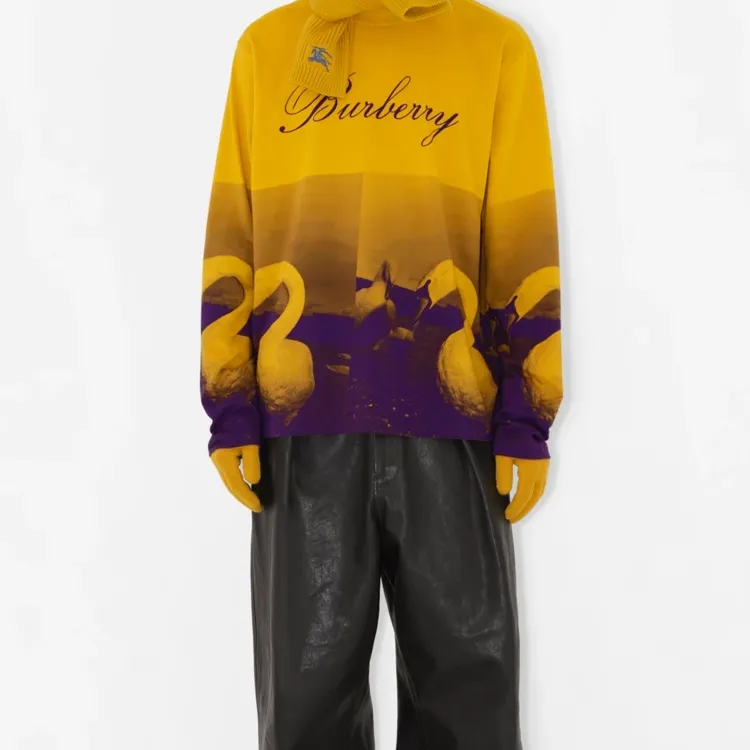 Burberry Knit Gloves Unisex Yellow-2