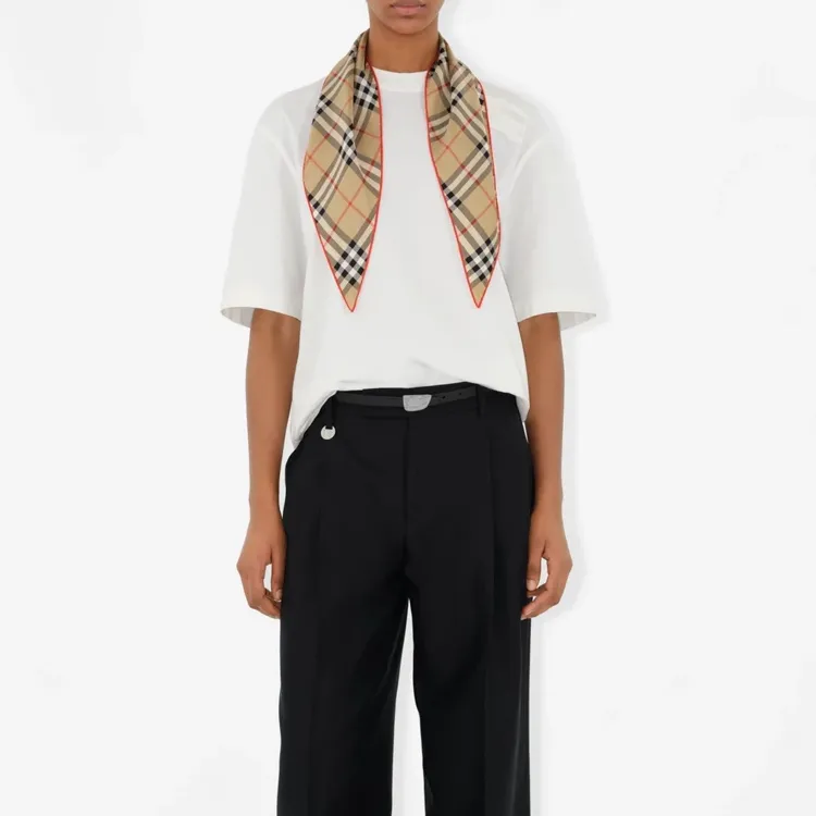Burberry Check Silk Scarf-4