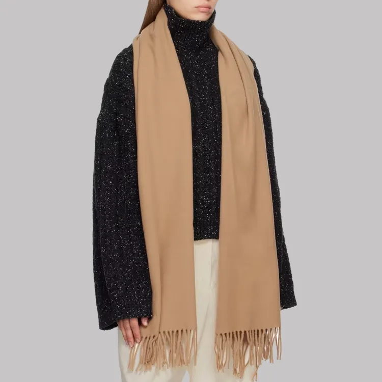 TOTEME Knit Scarves Women's Brown-3