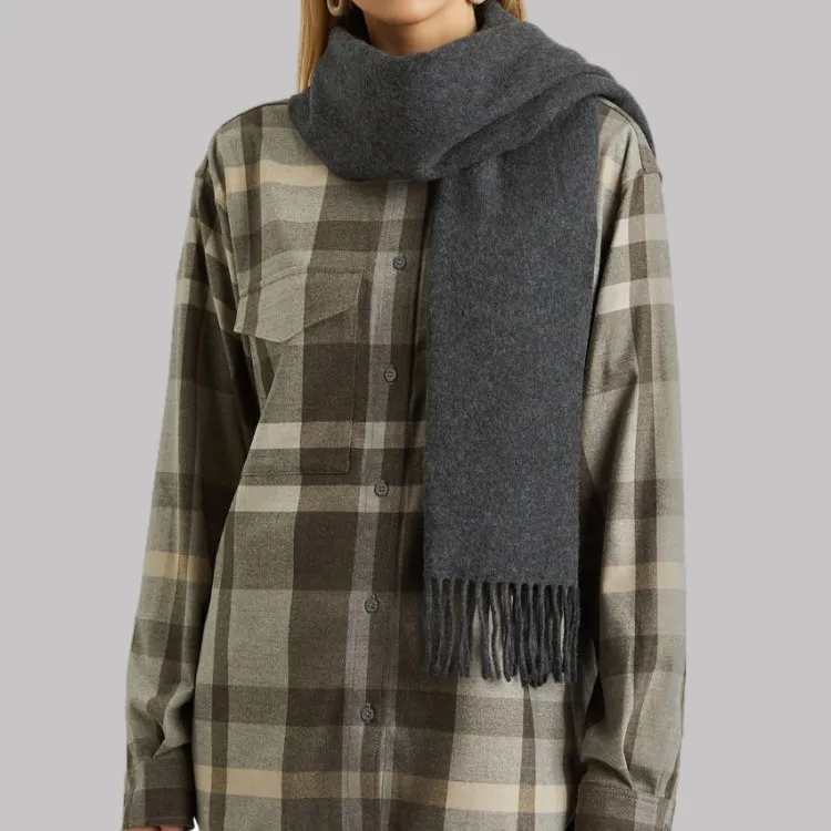 TOTEME Knit Scarves Women's Gray-3