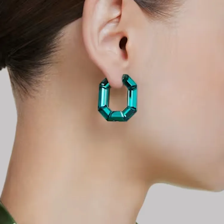Swarovski Lucent Hoop Earrings-4