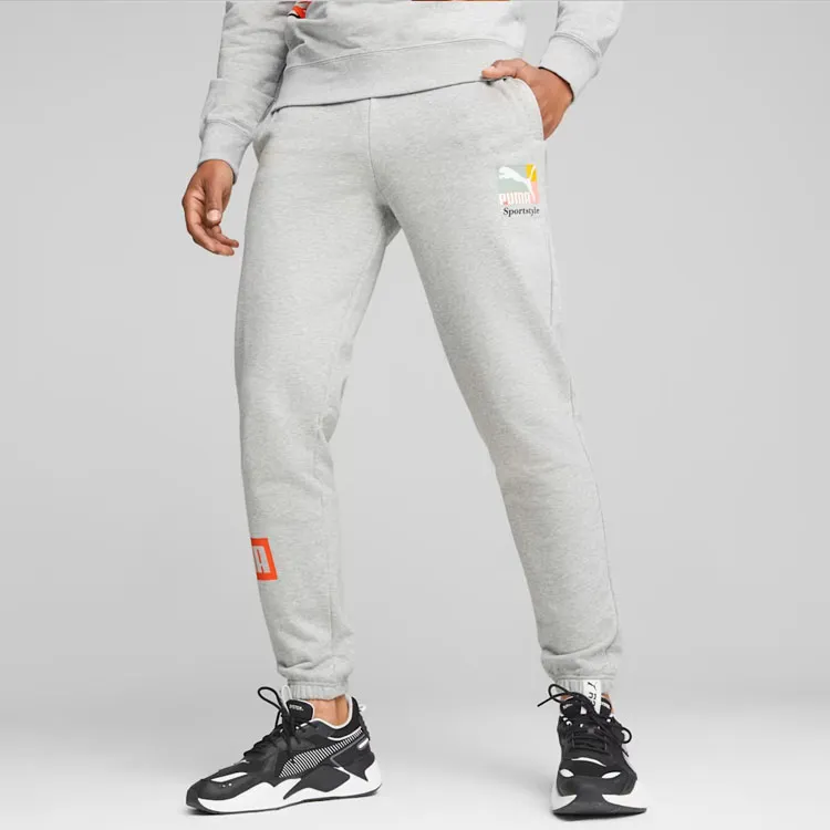 PUMA CLASSICS Knitted Sweatpants Men Gray-2