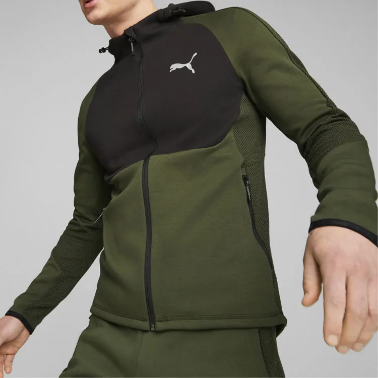 PUMA EVOSTRIPE Jackets Men Green-4